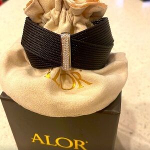 ALOR Black and Silver Women's Bracelet